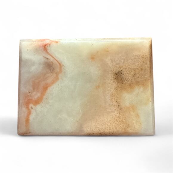 Vintage MCM Onyx Marble Hinged Trinket Jewelry Box 5"x3.5" Alabaster Stone - Picture 4 of 4